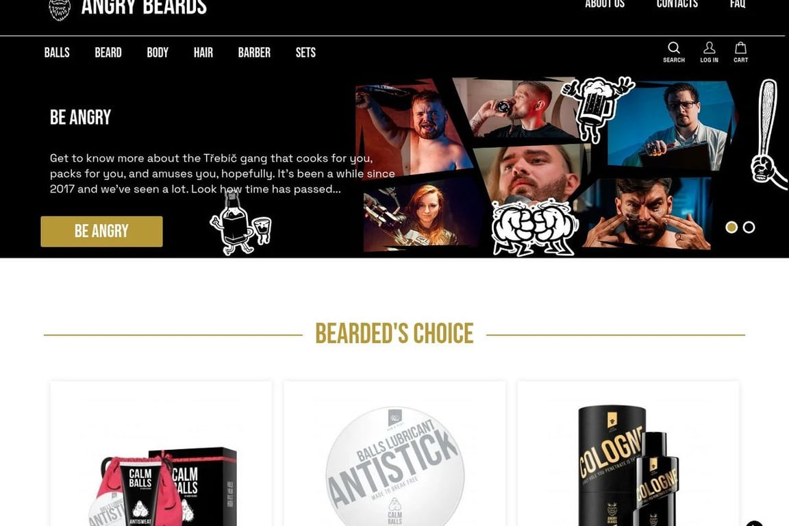 Angry Beards homepage