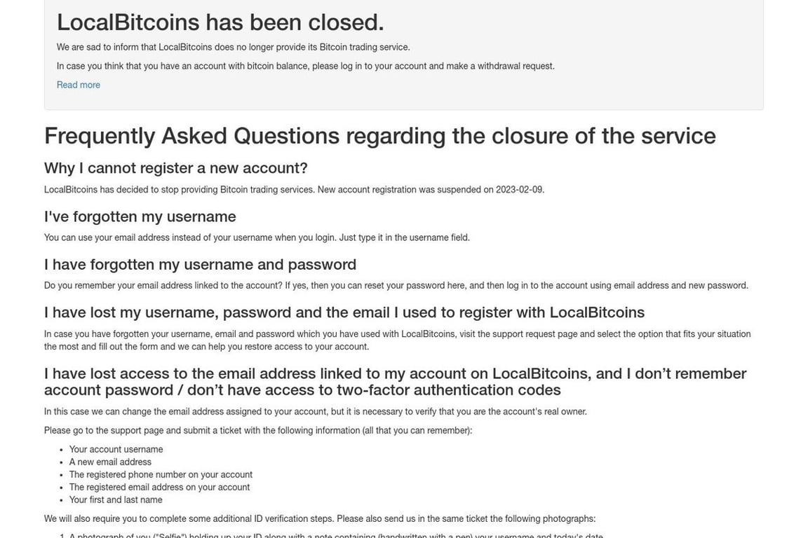 LocalBitcoins.com homepage