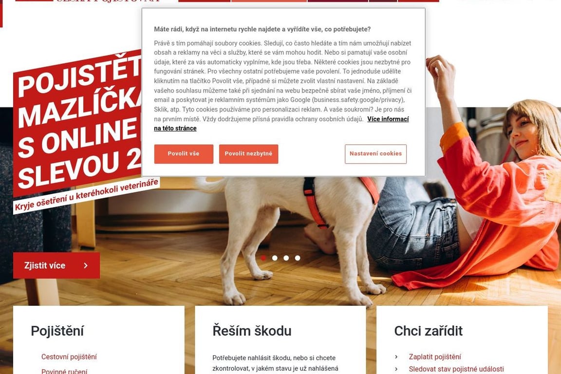 GeneraliCeska.cz homepage