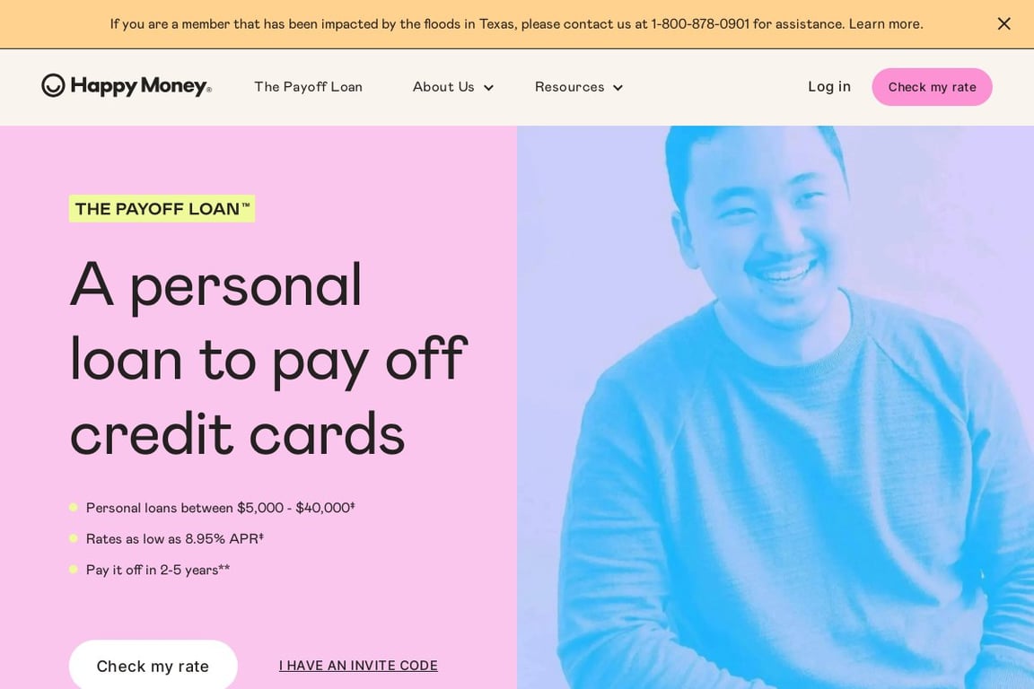 Payoff homepage