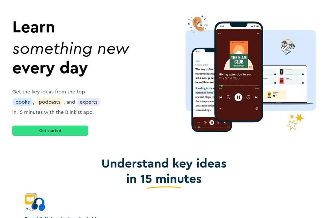 Blinkist homepage