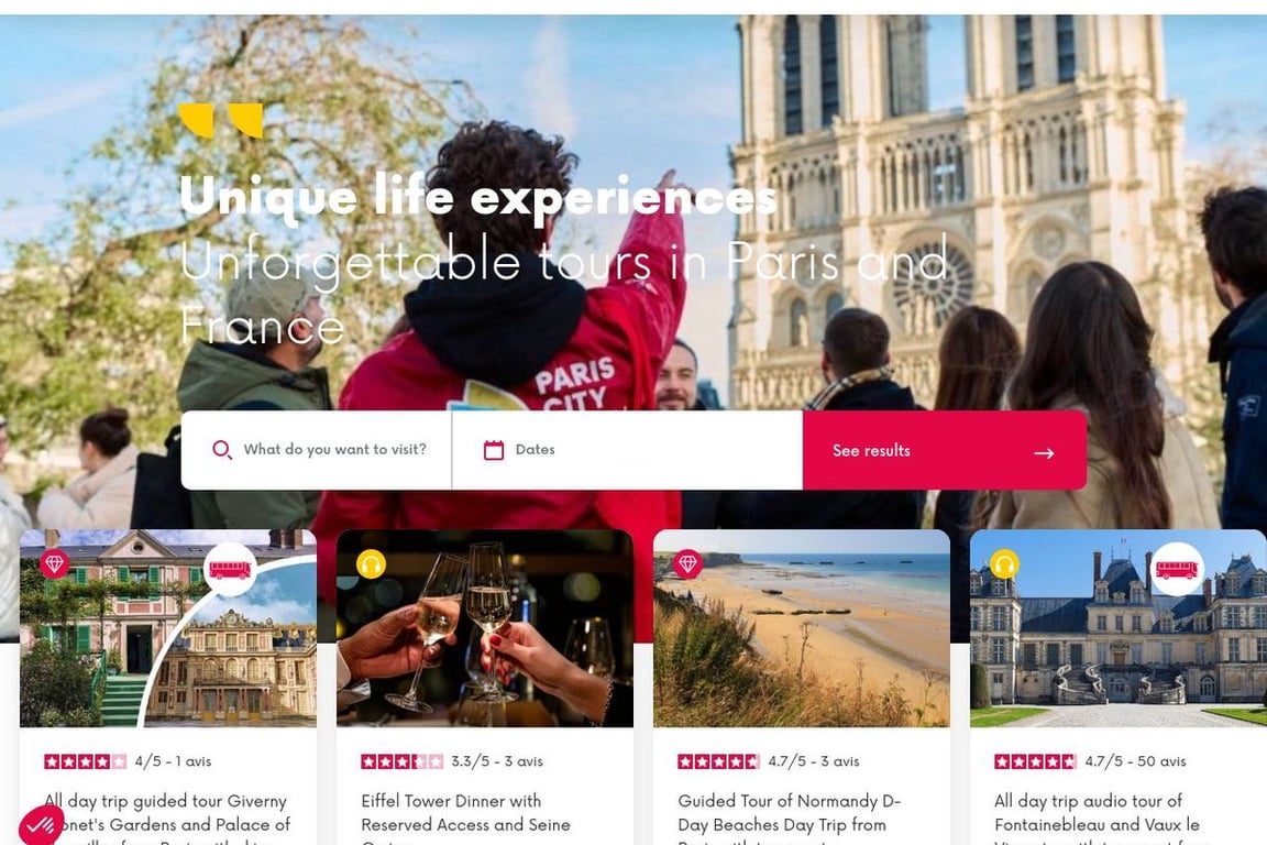 ParisCityVision.com homepage