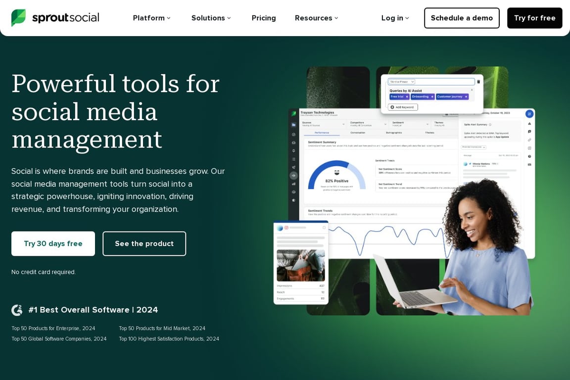Sprout Social homepage