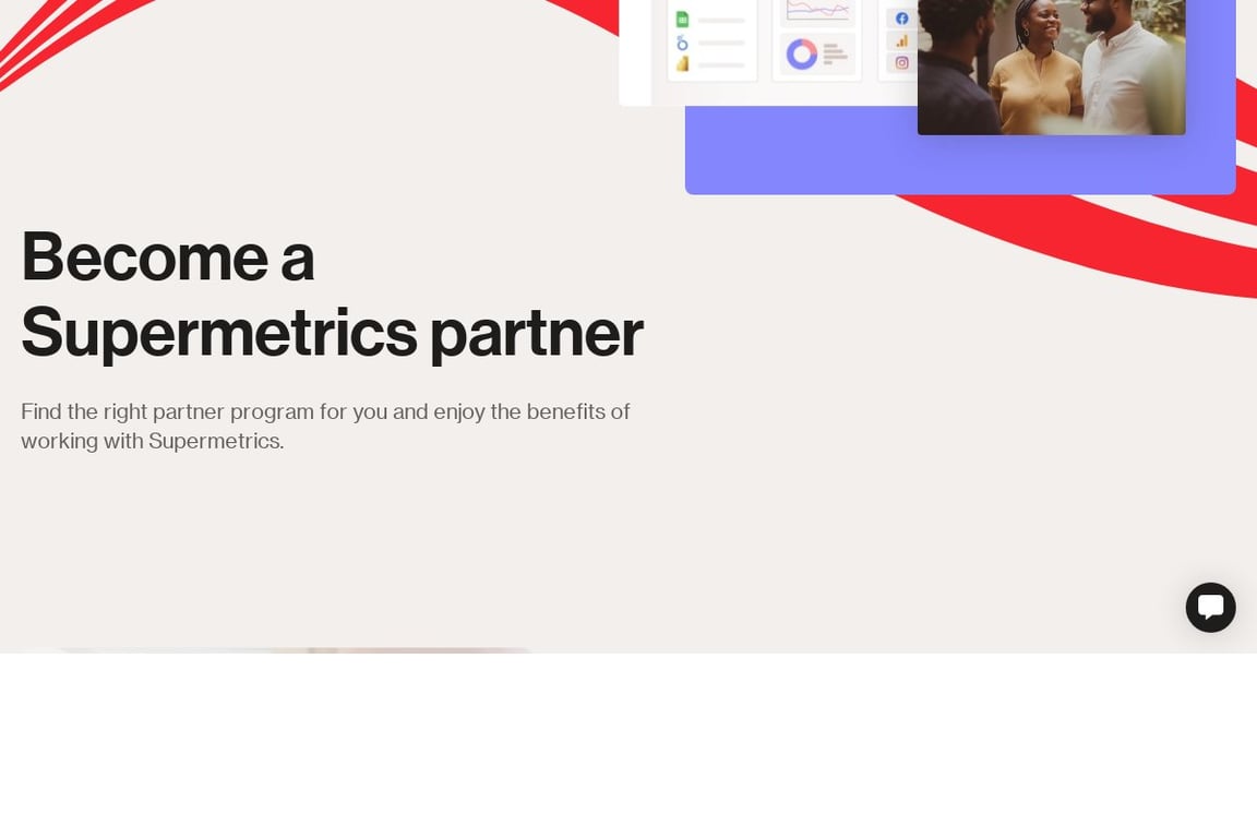 Supermetrics affiliate program signup page