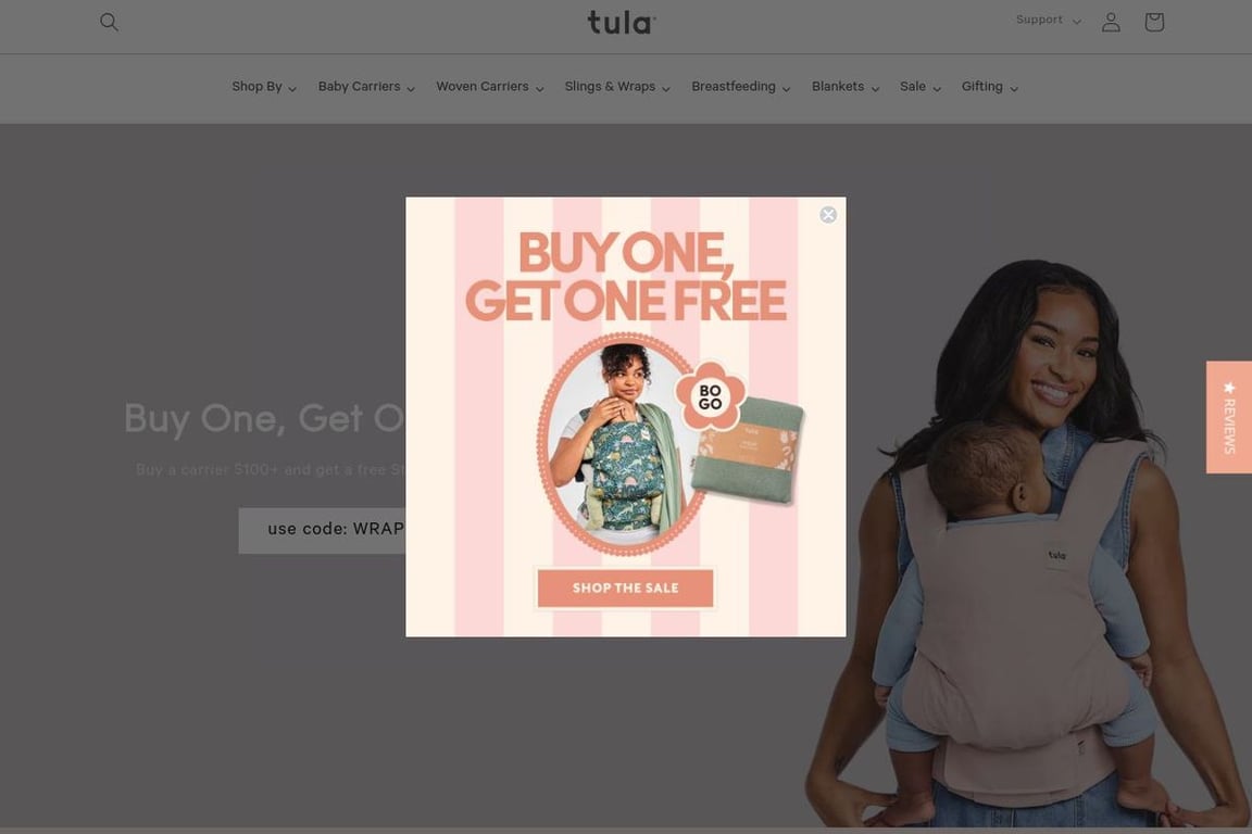 Baby Tula homepage