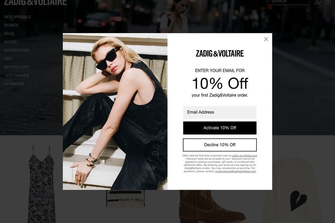 Zadig & Voltaire (UK) homepage