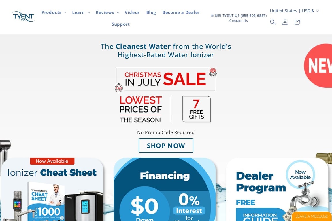Tyent homepage