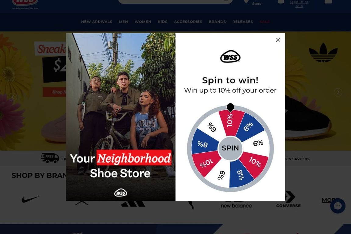 ShopWSS homepage