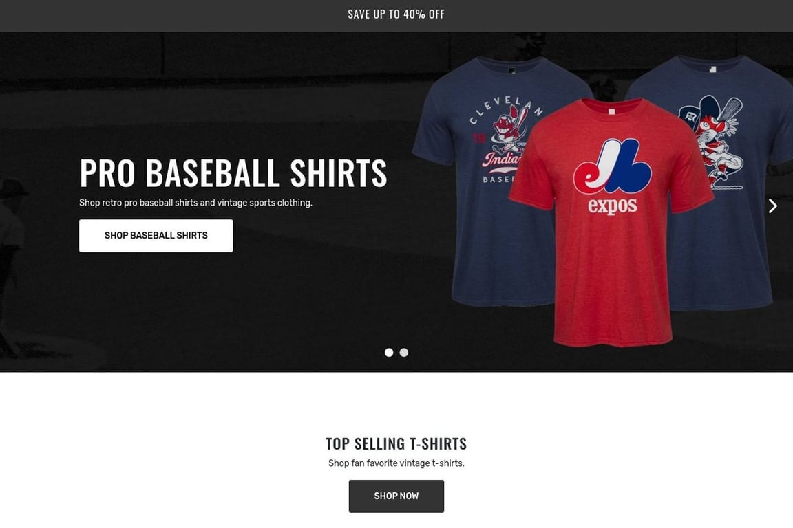 Vintage Brand homepage