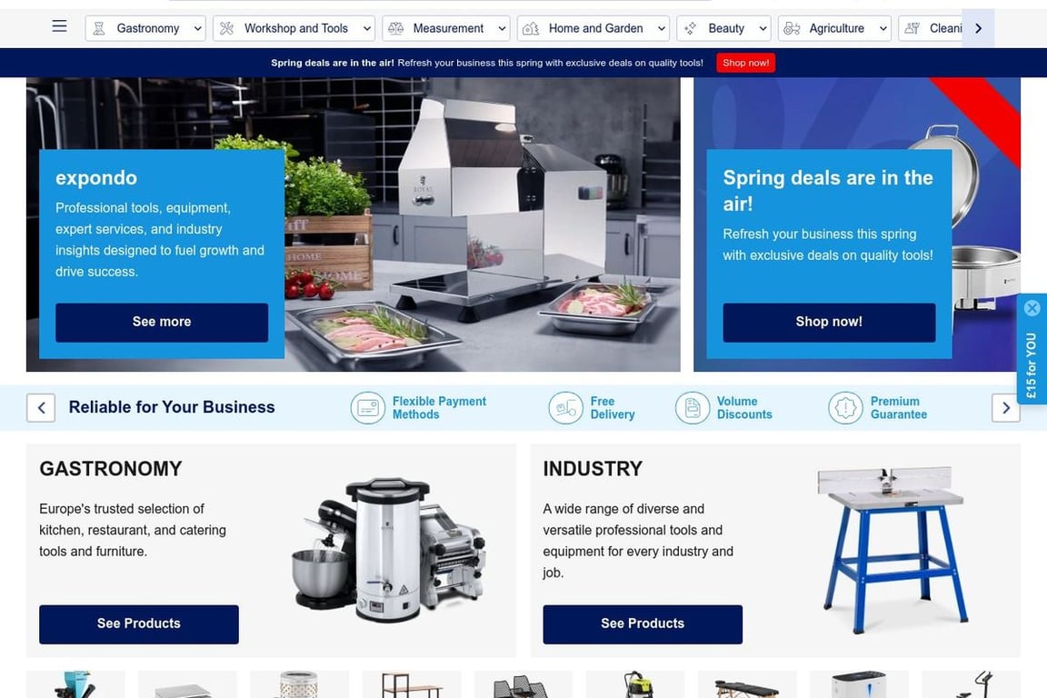 Expondo GMBH homepage