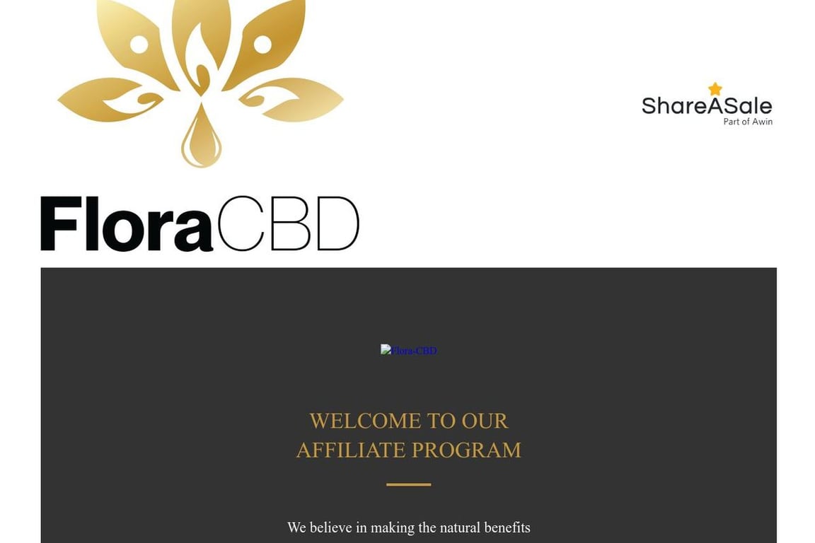 Flora CBD affiliate program signup page
