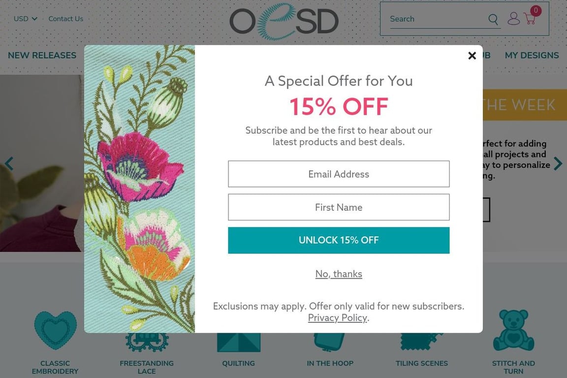 Embroidery Online homepage