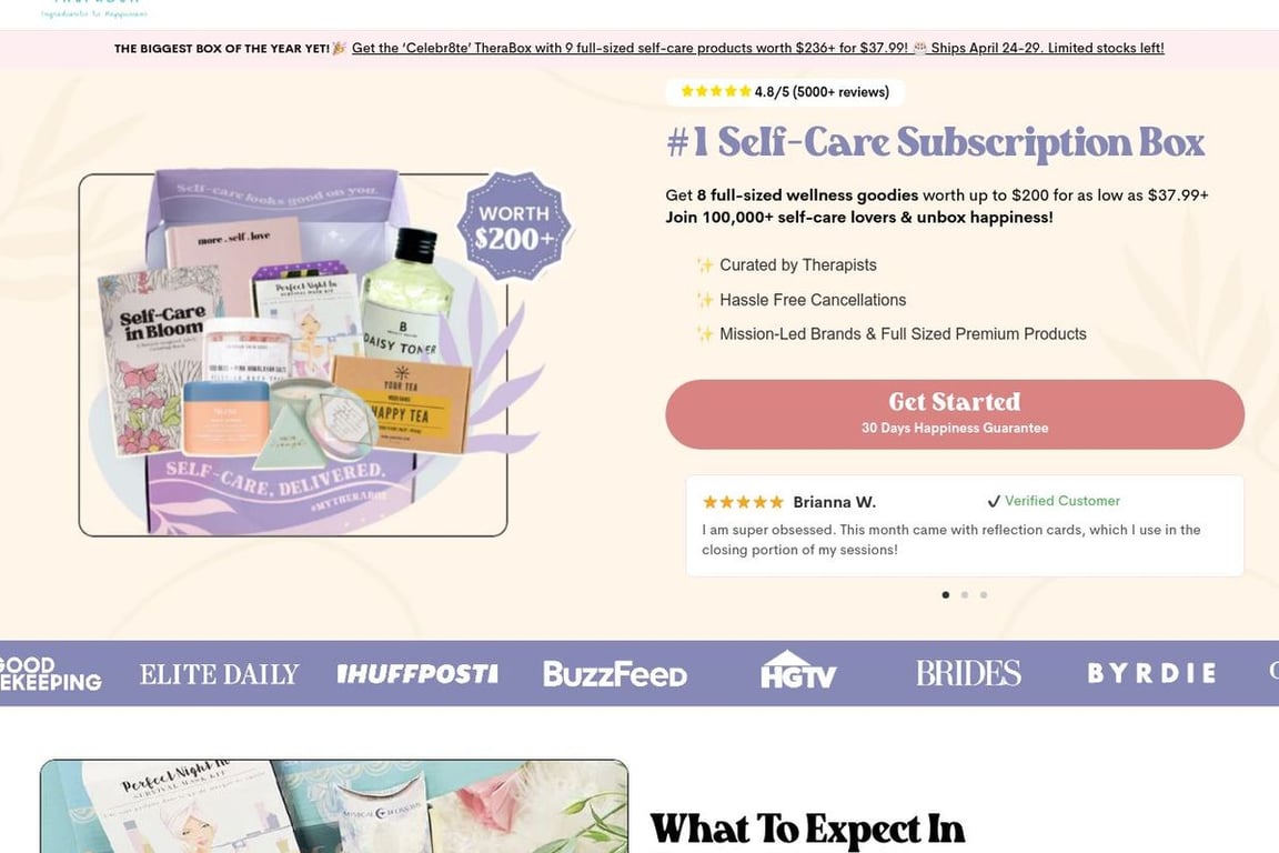 Therabox homepage