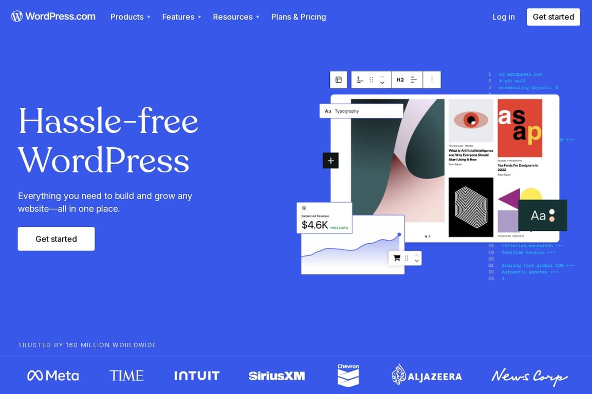 WordPress.com homepage
