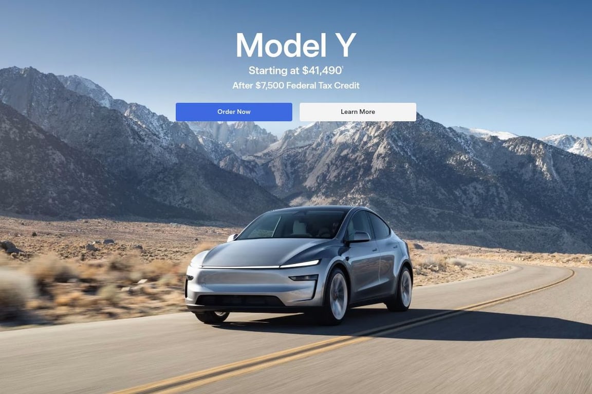 Tesla homepage