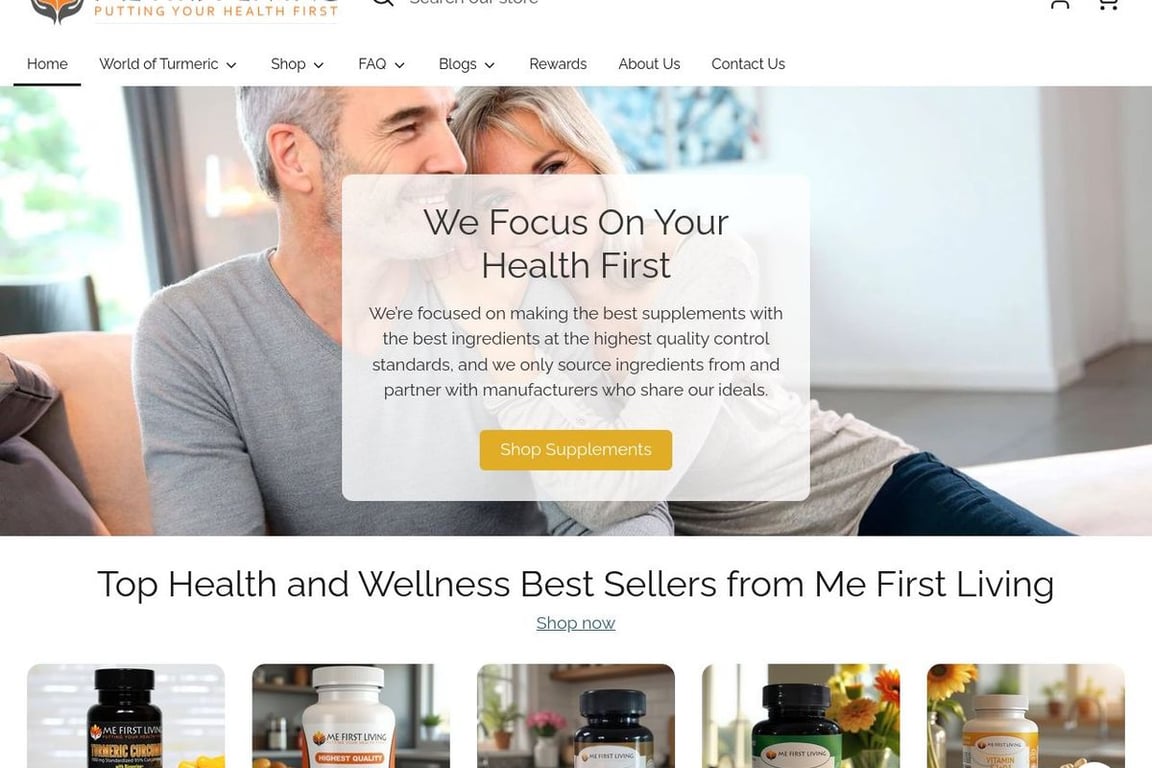 Me First Living homepage