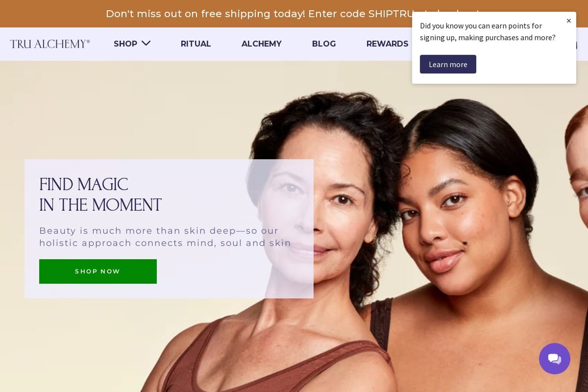 Tru Alchemy homepage