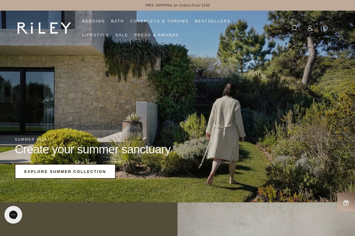Riley Home homepage