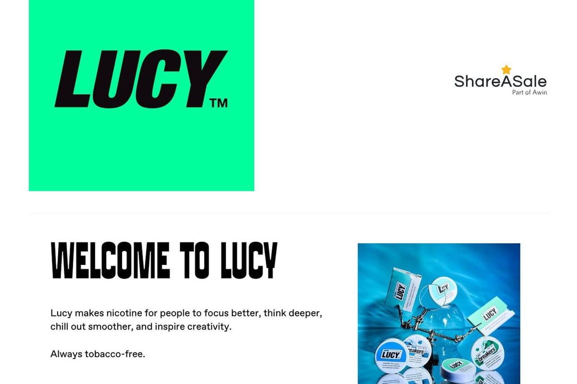 Lucy affiliate program signup page