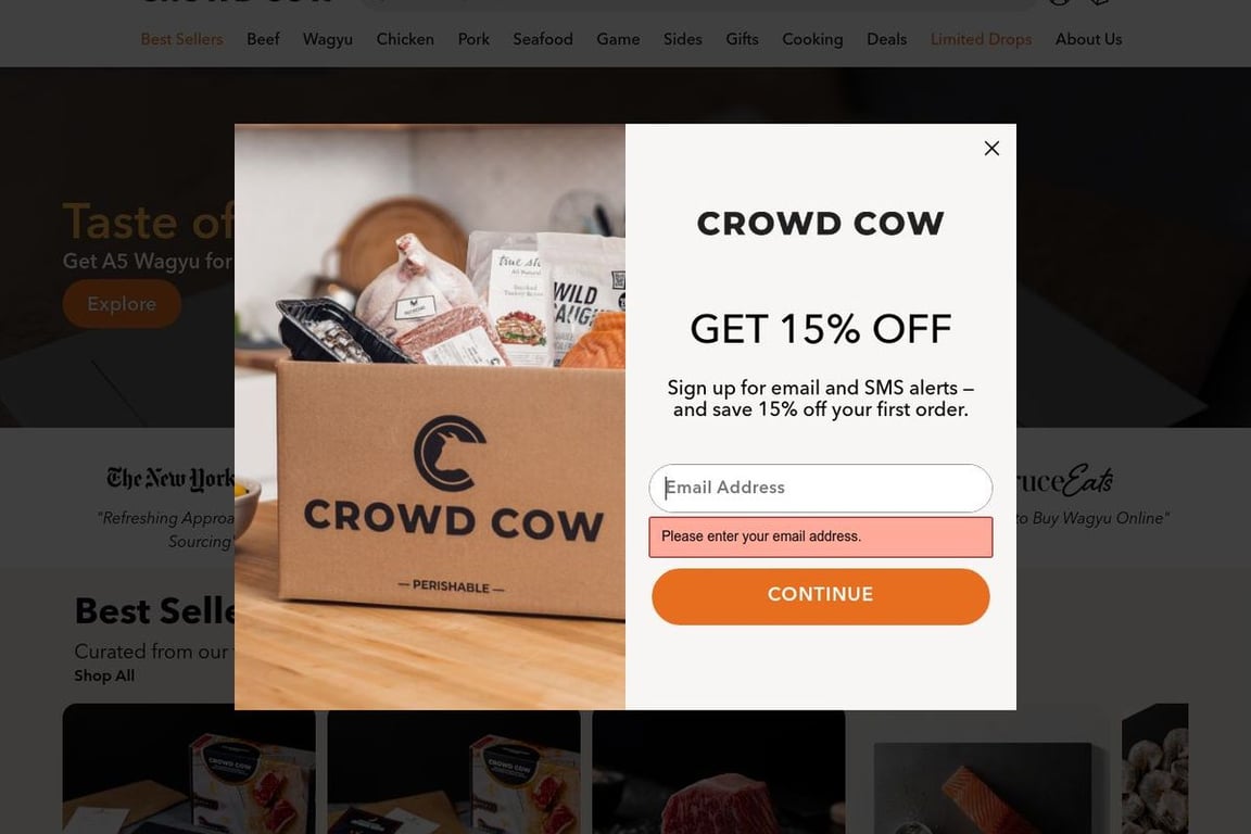 Crowd Cow homepage