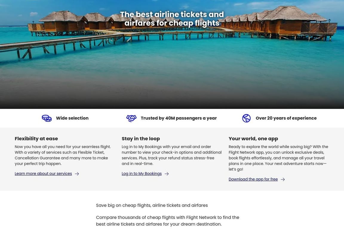Flight Network homepage