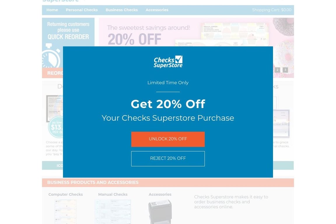 Checks SuperStore homepage