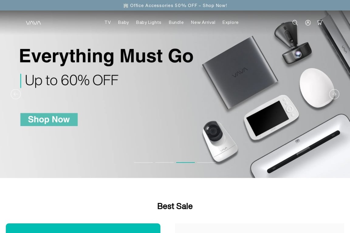 VAVA homepage