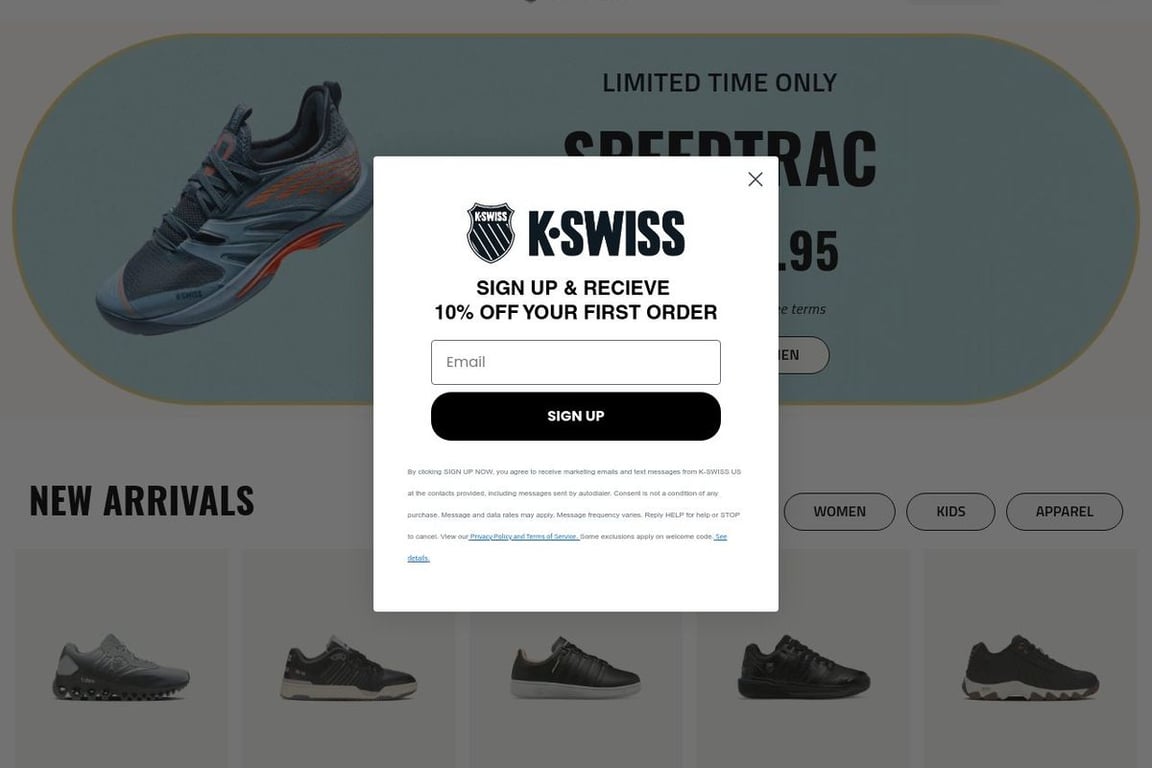 K swiss clearance coupon