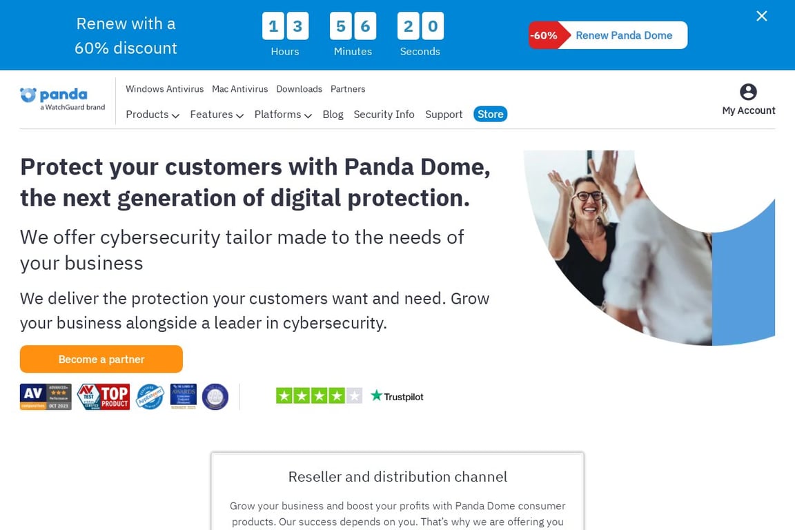 Panda Security affiliate program signup page