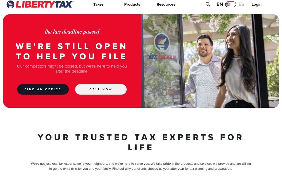 LibertyTax homepage
