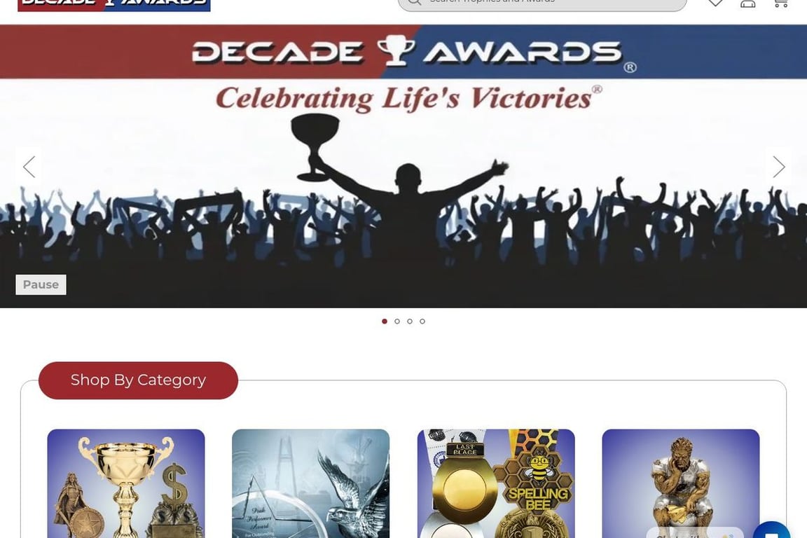 Decade Awards homepage