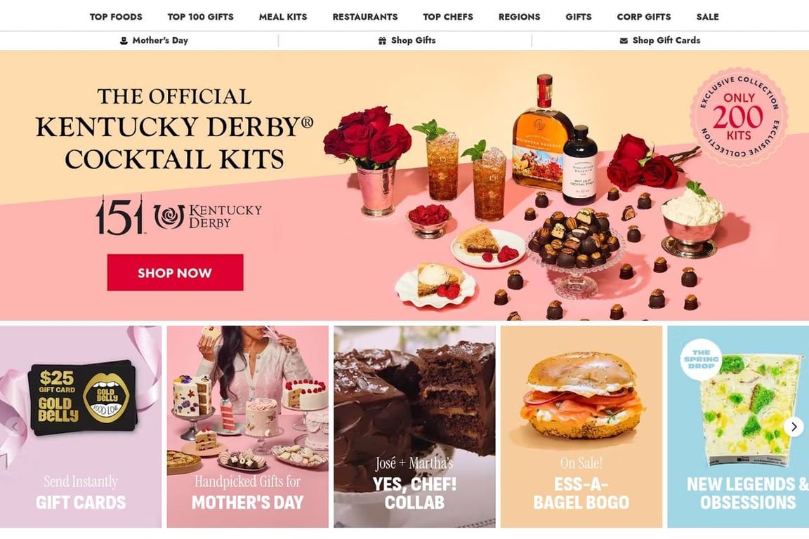 GoldBelly homepage