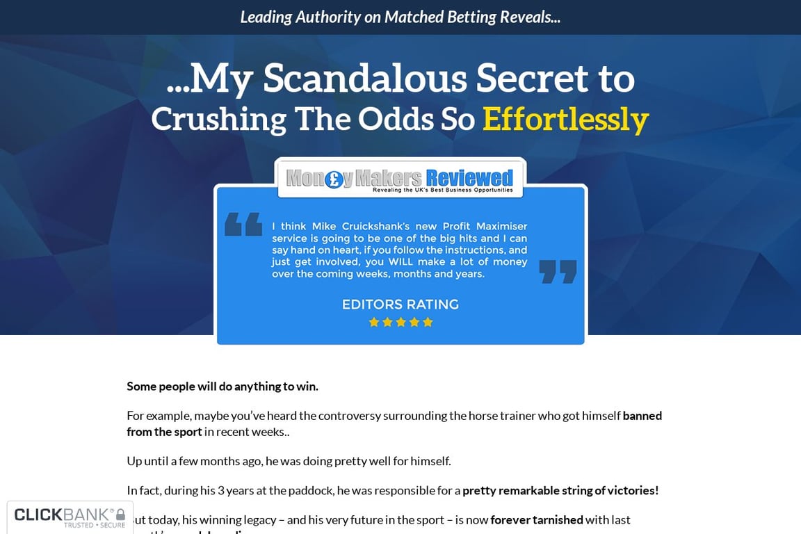 Profit Maximiser homepage