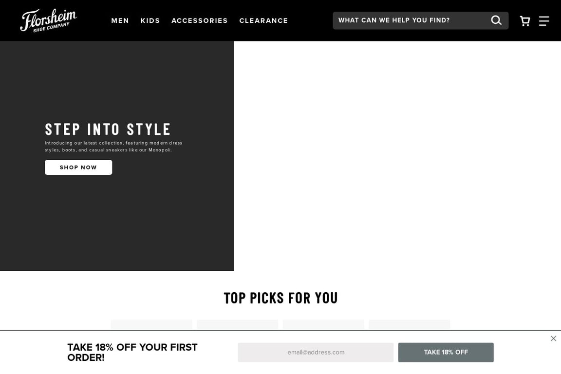 Florsheim homepage