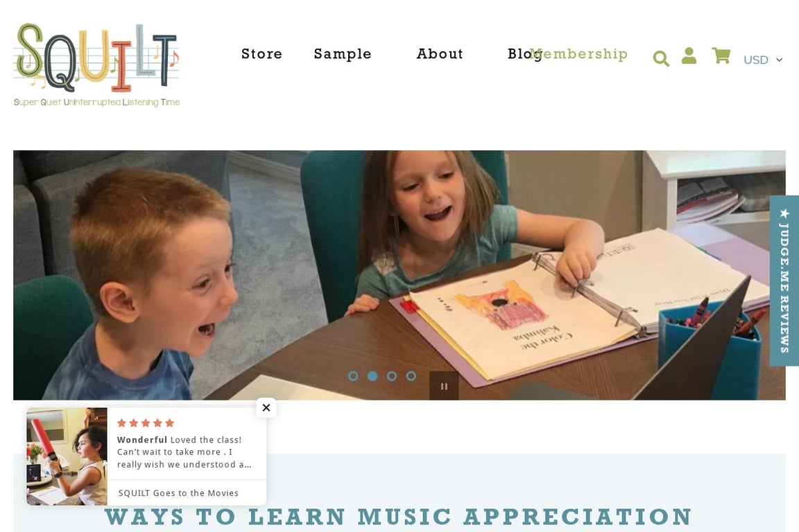 SQUILT Music Appreciation homepage