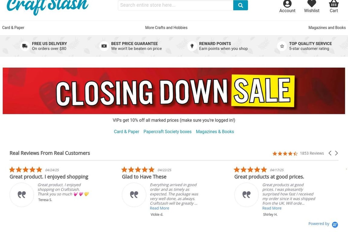 CraftStash US homepage
