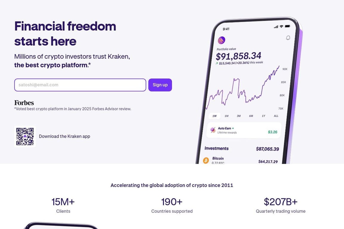 Kraken homepage
