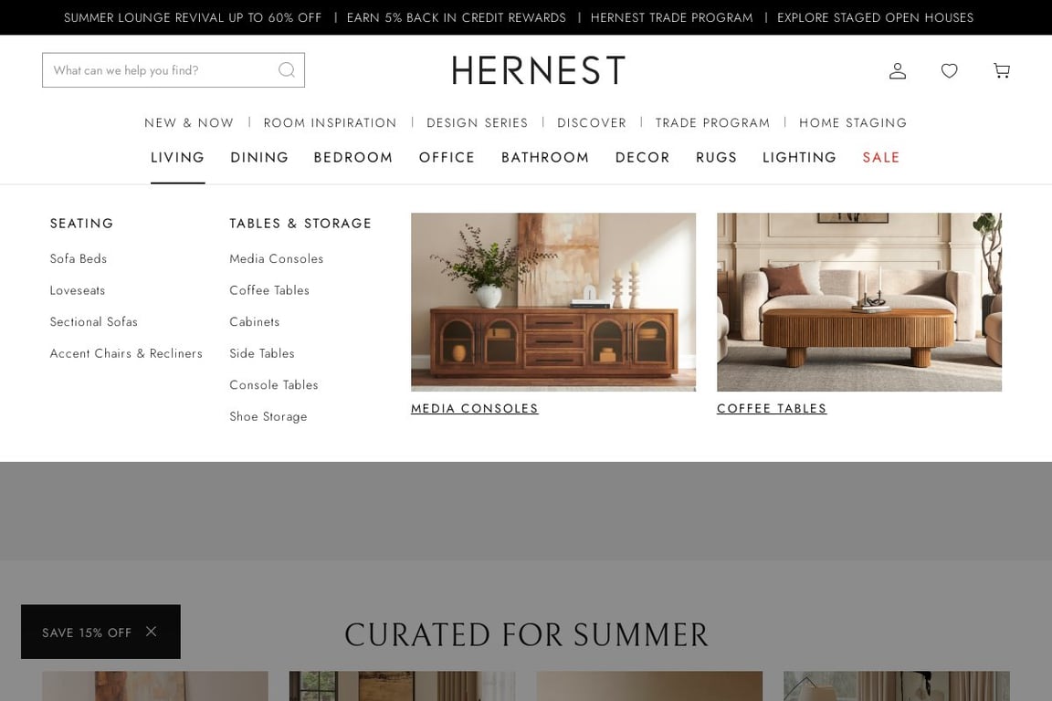 Hernest homepage