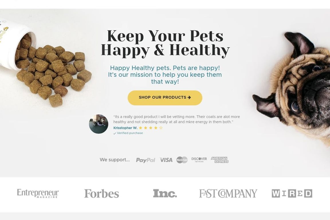 PetJoy homepage