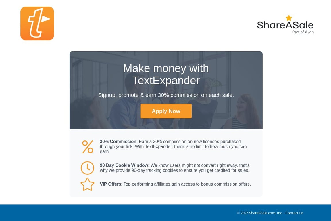 Smile Software affiliate program signup page