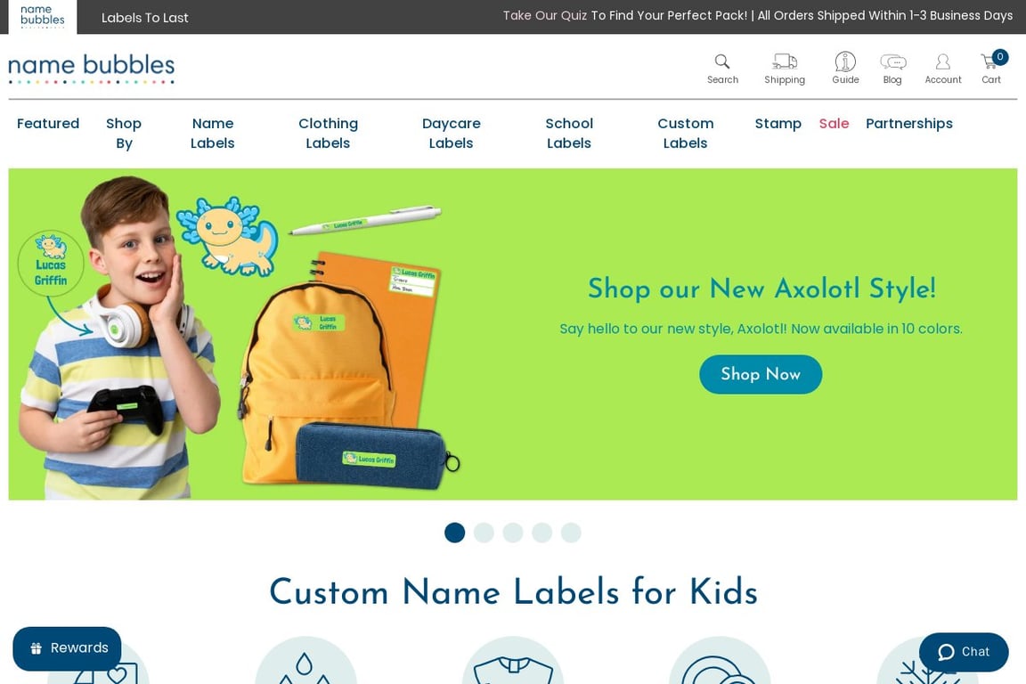 Name Bubbles homepage