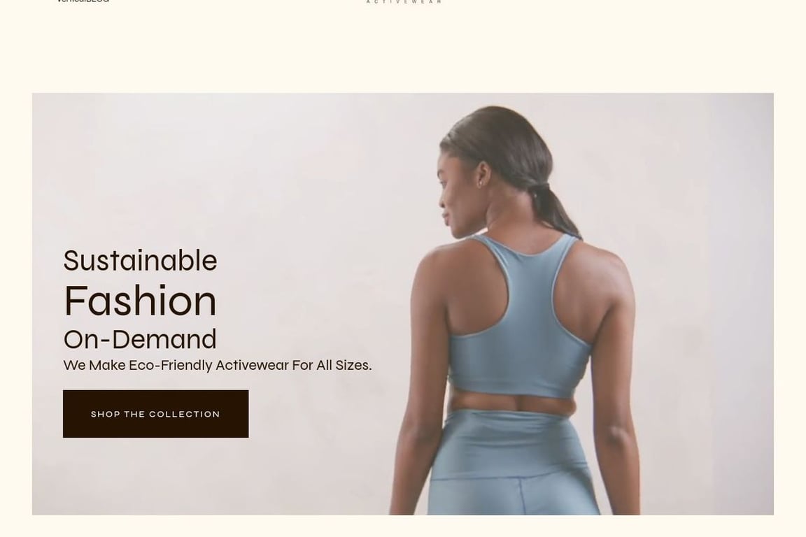 Vertical Activewear homepage