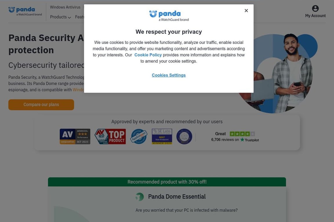 Panda Security homepage