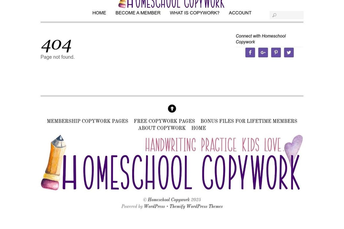 Homeschool Copywork affiliate program signup page