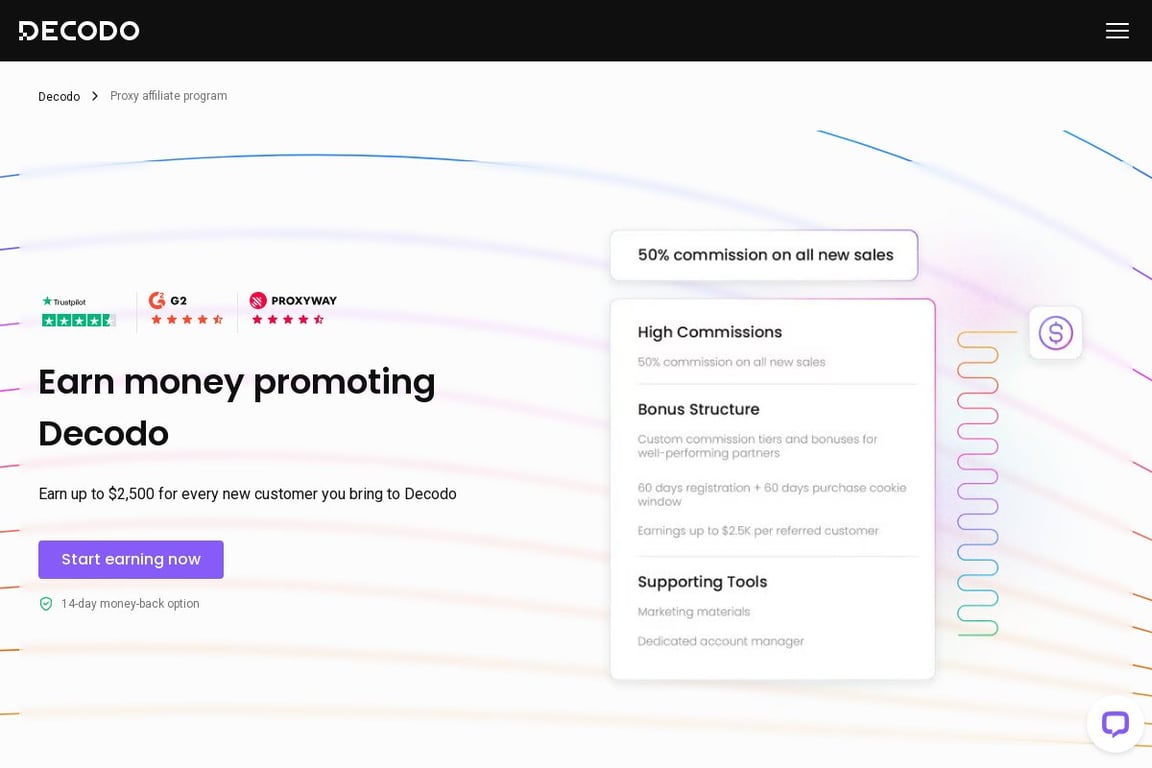 Smartyproxy affiliate program signup page