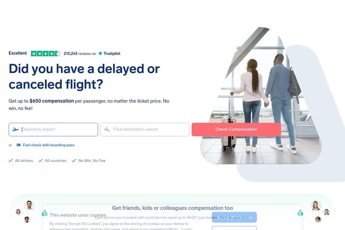 Airhelp.com homepage