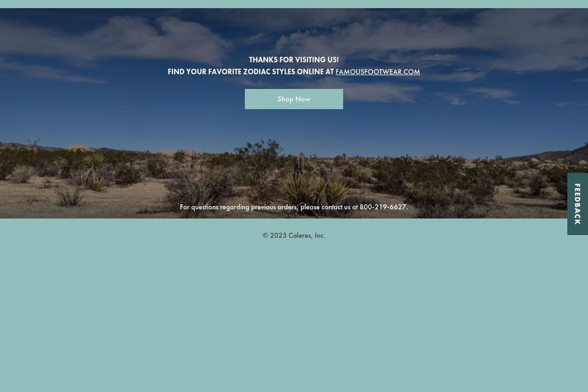 Zodiac Shoes homepage