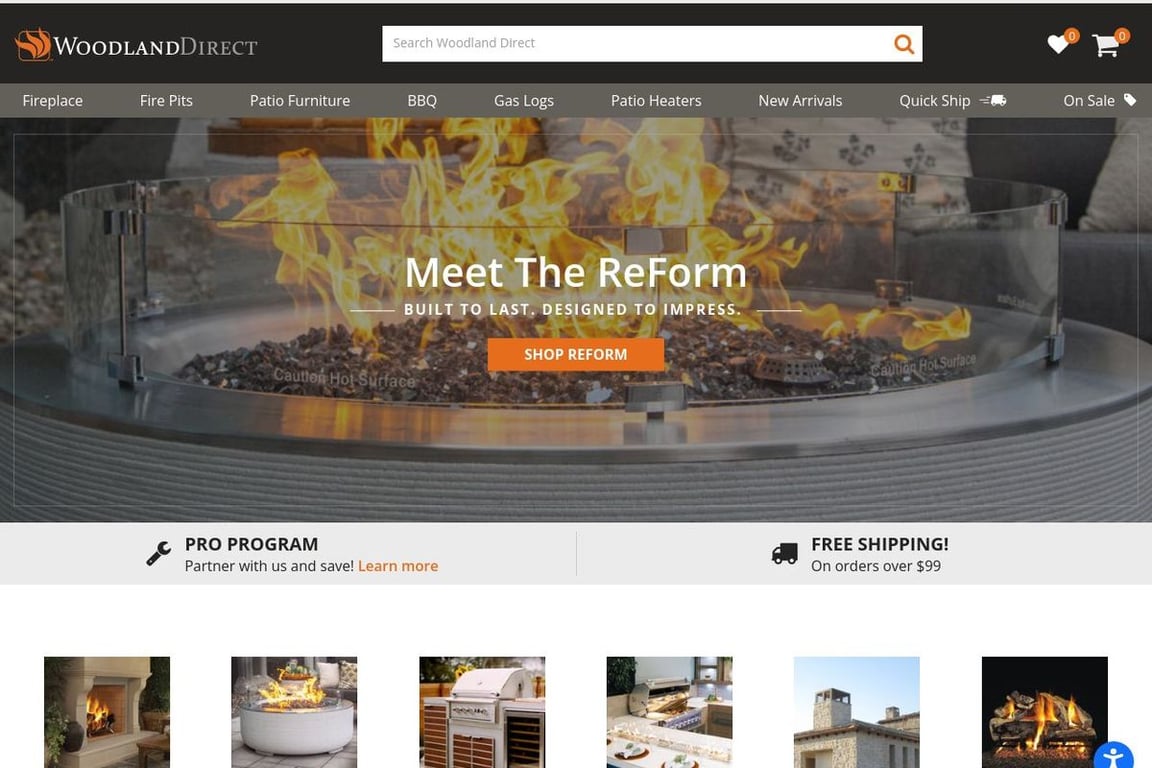 Woodland Direct homepage