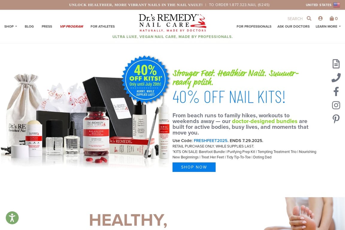 Dr.’s REMEDY Nail Care homepage