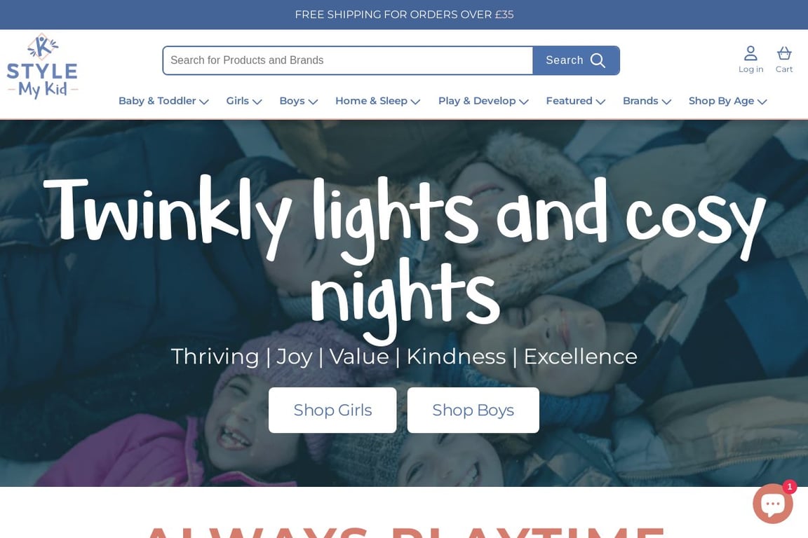 Style My Kid homepage